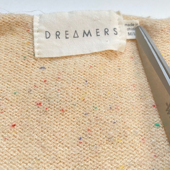 DREAMERS Rainbow Speckled Cream Oversized Comfy Sweater; Women’s Size Med/ Large - Picture 4 of 13
